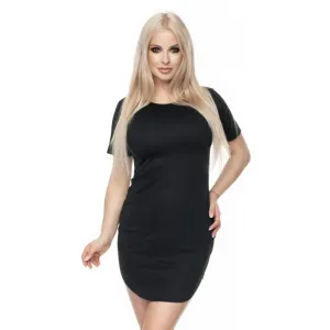 Stylové mini šaty s krátkým rukávem v černé barvě pro dámy