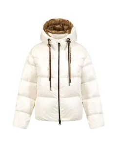 Péřová bunda Deha dámská, bílá barva, zimní #1587661