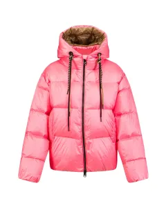 Péřová bunda Deha dámská, růžová barva, zimní #1588044