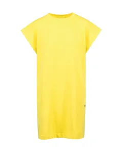 Bavlněné šaty Deha žlutá barva, mini, jednoduchý