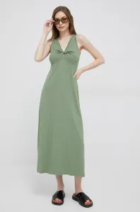 Bavlněné šaty Deha zelená barva, midi #6034616