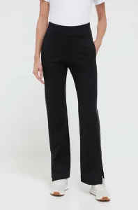 Kalhoty Deha dámské, černá barva, zvony, high waist #5970260