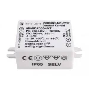 Deko-Light napájení MiniD70004NT konstantní proud 700 mA IP65 stmívatelné 3-6V DC 4,00 W - LIGHT IMPRESSIONS