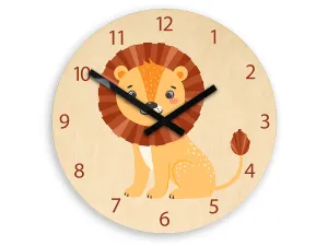 Dětské nástěnné hodiny Lion