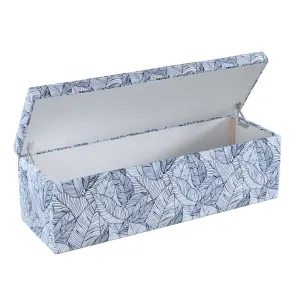 Dekoria Čalouněná skříň, bílá a tmavě modrá, 90 x 40 x 40 cm, Velvet, 704-34