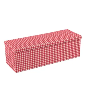 Dekoria Čalouněná skříň, červeno - bílá střední kostka, 90 x 40 x 40 cm, Quadro, 136-16