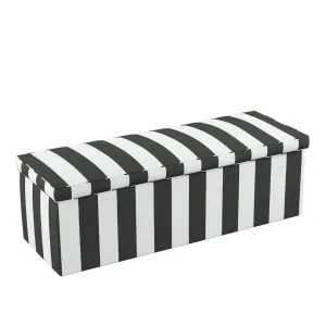 Dekoria Čalouněná skříň, pruhy černo-bílé, 120 x 40 x 40 cm, Vintage 70's, 137-53