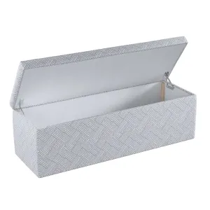 Dekoria Čalouněná skříň, vzor v odstínech šedé, 120 x 40 x 40 cm, Sunny, 143-45