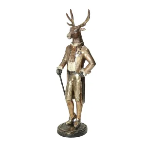 Dekoria Dekorace Sir Deer výška 54cm, 17 x 14 x 54 cm