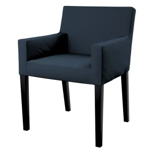 Dekoria Potah na židli Nils, tmavě modrá, židle Nils, Quadro, 136-04