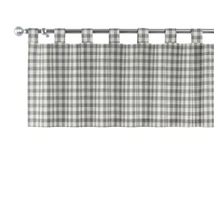 Dekoria Krátký závěs na poutkách, šedo - bílá střední kostka, 260 x 40 cm, Quadro, 136-11