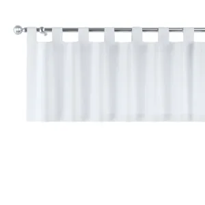 Dekoria Lambrekin na poutkách, bílá, 260 x 40 cm, Loneta, 133-02
