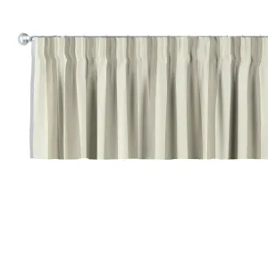 Dekoria Krátký závěs na řasící pásce, béžové a bílé svislé pruhy, 390 x 40 cm, Quadro, 143-93