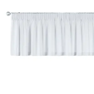 Dekoria Lambrekin na řasící pásce, bílá, 130 x 40 cm, Loneta, 133-02
