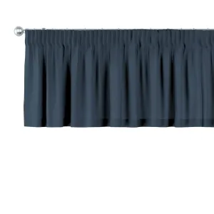 Dekoria Krátký závěs na řasící pásce, tmavě modrá, 390 x 40 cm, Quadro, 136-04