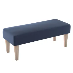 Dekoria Dlouhá lavička 100x40cm, tmavě modrá, 100 x 40 x 40 cm, Ingrid, 705-39