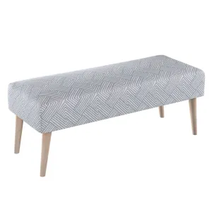 Dekoria Dlouhá lavička natural 100x40cm, vzor v odstínech šedé, 100 x 40 x 40 cm, Sunny, 143-45