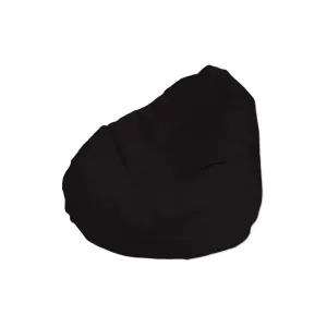 Dekoria Náhradní potah na sedací vak, Black - černá, pro sedací vak Ø60 x 105 cm, Cotton Panama, 702-09