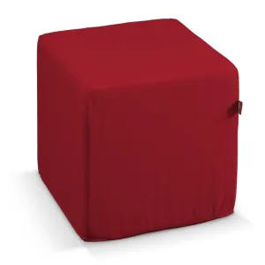 Dekoria Náhradní potah na sedák -kostka pevná, tmavě červená , kostka 40 x 40 x 40 cm, Etna, 705-60