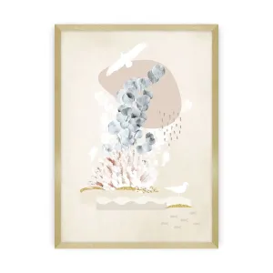 Dekoria Plakát Beige Abstract I, 70 x 100 cm, Zvolit rámek: Zlatý