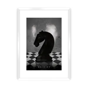Dekoria Plakát Chess III, 21 x 30 cm, Ramka: Biała