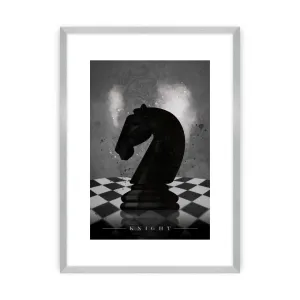 Dekoria Plakát Chess III, 21 x 30 cm, Ramka: Srebrna