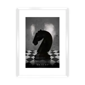 Dekoria Plakát Chess III, 50 x 70 cm, Ramka: Biała