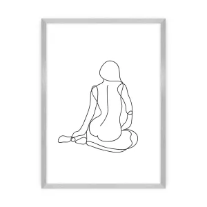 Dekoria Plakát Figure Line I, 30 x 40 cm , Výběr rámečku: Stříbrný