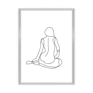 Dekoria Plakát Figure Line I, 50 x 70 cm , Výběr rámečku: Stříbrný