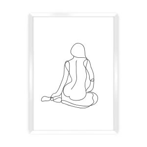 Dekoria Plakát Figure Line I, 70 x 100 cm , Výběr rámečku: Bílý