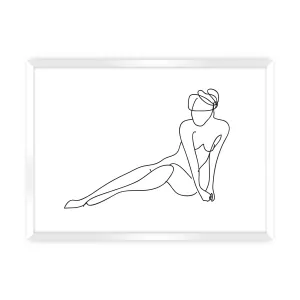 Dekoria Plakát Figure Line II, 100 x 70 cm , Výběr rámečku: Bílý