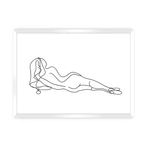 Dekoria Plakát Figure Line III, 100 x 70 cm , Výběr rámečku: Bílý