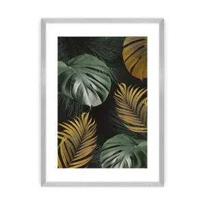 Dekoria Plakát Golden Leaves I, 21 x 30 cm, Zvolit rámek: Stříbrný