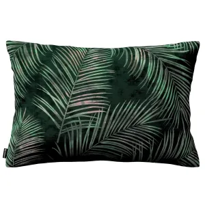 Dekoria Kinga - potah na polštář jednoduchý obdélníkový, stylizované palmové listy na zeleném podkladu, 60 x 40 cm, Velvet, 704-21