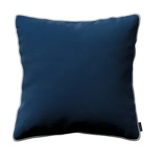 Dekoria Laura - potah na polštář s lemovkou, tmavě modrá, 60 x 60 cm, Velvet, 704-29