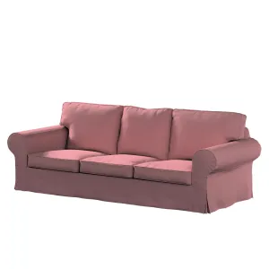 Dekoria Potah na pohovku IKEA  Ektorp 3-místná, rozkládací STARÝ MODEL PIXBO, matně růžová, pohovka Ektorp 3-místná rozkládací, Cotton Panama, 702-43