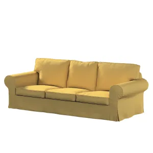 Dekoria Potah na pohovku IKEA  Ektorp 3-místná, rozkládací STARÝ MODEL PIXBO, matně žlutá, pohovka Ektorp 3-místná rozkládací, Cotton Panama, 702-41