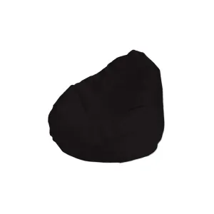 Dekoria Sedací vak s volbou látky - 3 velikosti, Black - černá, Ø50 x 85 cm, Cotton Panama, 702-09