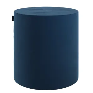 Dekoria Sedák Barrel- válec pevný,  d40cm, výška 40cm, tmavě modrá, ø40 cm x 40 cm, Velvet, 704-29