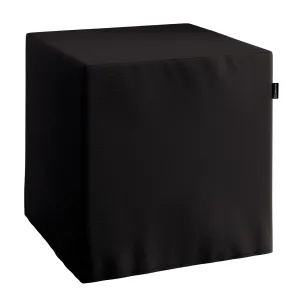 Dekoria Sedák Cube - kostka pevná 40x40x40, Black - černá, 40 x 40 x 40 cm, Cotton Panama, 702-09