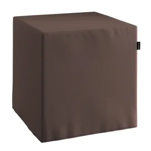 Dekoria Sedák Cube - kostka pevná 40x40x40, Coffe - tmavá čokoláda , 40 x 40 x 40 cm, Cotton Panama, 702-03
