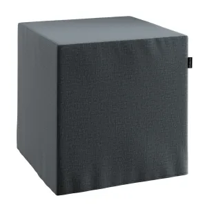 Dekoria Sedák Cube - kostka pevná 40x40x40, grafitová, 40 x 40 x 40 cm, Ingrid, 705-43