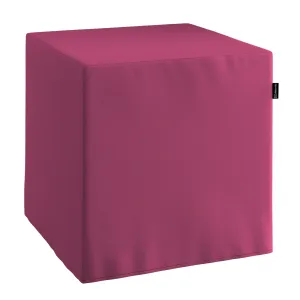 Dekoria Sedák Cube - kostka pevná 40x40x40, Plum švestková, 40 x 40 x 40 cm, Cotton Panama, 702-32