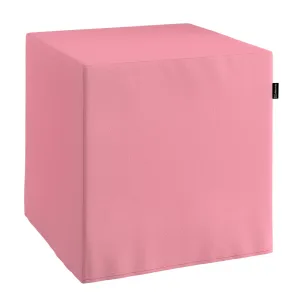 Dekoria Sedák Cube - kostka pevná 40x40x40, špinavá růžová, 40 x 40 x 40 cm, Loneta, 133-62