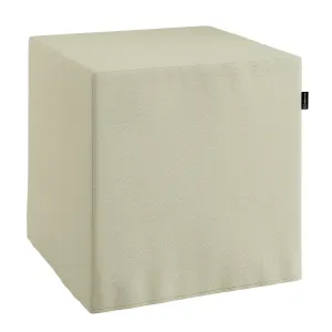 Dekoria Sedák Cube - kostka pevná 40x40x40, světle olivová, 40 x 40 x 40 cm, Loneta, 133-05