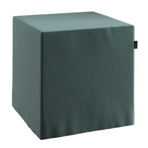 Dekoria Sedák Cube - kostka pevná 40x40x40, tlumená smaragdová, 40 x 40 x 40 cm, Ingrid, 705-36