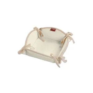 Dekoria Textilní košík, saténová teplá bílá, 20 x 20 cm, Vintage 70's, 139-00
