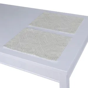 Dekoria Prostírání 2 kusy podle látek, vzor v odstínech šedo-bílé, 30 x 40 cm, Sunny, 143-43