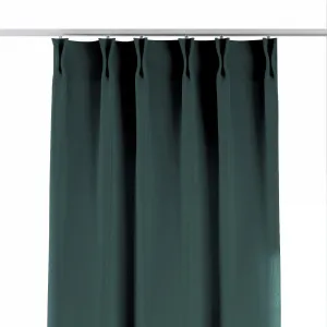 Dekoria Závěs na dvojitých hačcích flex, tlumená smaragdová, Linen, 159-09
