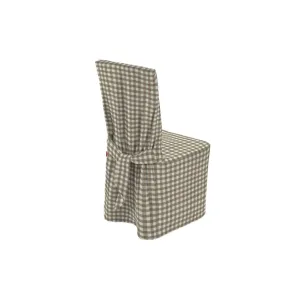 Dekoria Návlek na židli, béžová - bílá střední kostka, 45 x 94 cm, Quadro, 136-06